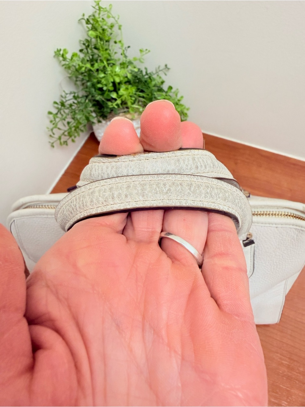 Coach Nolita Pebbled Leather Satchel in Off-White/Cream - Picture 10 of 11